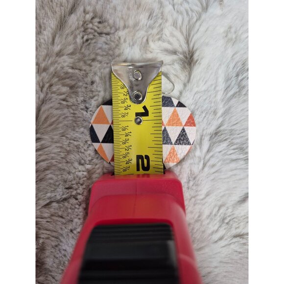 Purple Spiders Webs Halloween Faux Leather Earrings With Glitter - Picture 3 of 4